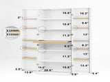 Kitchen Pantry Cabinet White Storage Cabinet Food Pantry with Doors and Adjustable Shelves W409P262446