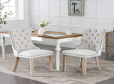 Modern, High-end Tufted Solid Wood Contemporary Flax Upholstered Dining Chair with Wood Legs 71781162