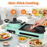 3-in-1 Electric Hot Pot with Grill & Fry Pan - 1600W Fast Even Heating, Independent Dual Temp 20063750