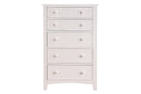 Contemporary White 1pc Chest of Drawers Plywood Pine Veneer Bedroom Furniture HS00F4239-ID-AHD