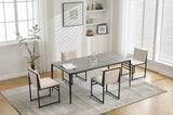 Counter Height Bar Stools Set of 2, Upholstered Linen Bar Chairs, Metal Footrest and Frame for W1249P257011
