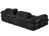 Wide Wale Corduroy Convertible Sleeper Sofa Bed with Side Storage Pocket High Density Compressed T6623P600872