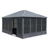 13x16.5FT Sunroom, Four Season Solarium Aluminum Hardtop Gazebo with Galvanized Steel Roof, Movable W1859P276729