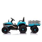 ZNTS Ride on Tractor with Trailer,24V Battery Powered Electric Tractor Toy, 200w*2motor W1578P193906