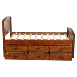 ZNTS . Twin Size Platform Storage Bed Solid Wood Bed with 6 Drawers 13384169