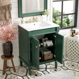 24'' Bathroom Vanity with Top Sink, 2-Tier Modern Bathroom Storage Cabinet, Single Sink Bathroom N710P190503F