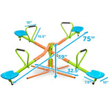 XSS004 outdoor playground four seats seesaw kids 360 degree rotating sturdy plastic seat seesaw W171194409