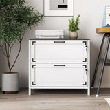 2 Drawer Farmhouse File Cabinet,Filing Cabinet with Lock for Home Office W331P272379