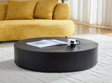35.43 Inch Modern Round Coffee Table MDF Coffee Table for Living Room,Drum Center Table for W2582P389443