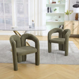 COOLMORE Contemporary Designed Velvet Fabric Upholstered Accent/Dining Chair /Barrel Side Chairs W395P224759