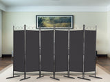5.74FT 6-Fold Top With Shape 160g Polyester Cloth Plastic Feet Carbon Steel Frame Foldable Screen 49481759