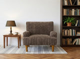 Modern Accent Chair with 3.5cmW Wide Wale Corduroy, 9" Solid Wood Legs, Comfortable Upholstered 18831896
