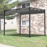 ZNTS 10 x 7 FT Outdoor Patio Sun Shade Shelter, Garden Gazebo Pergola with Retractable Canopy Roof, Gray 20640105