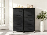 Vertical Fabric Storage Dresser, Tall Narrow Storage Tower with Large Capacity Drawers, Sturdy Metal 87504784