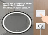 24inch Bathroom Led Classy Vanity Mirror with focused backplane,Black aluminum alloy frame,High W1992P210838
