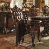 Light Brown and Cherry Oak Tufted Arm Chair B062P209287