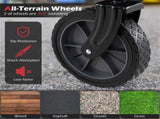 Black 400 lbs Heavy-Duty Collapsible Wagon Cart with All-Terrain Wheels, 180L Capacity Folding 40348987