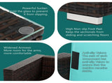 Brown Gradient Rattan Lake Blue Cushion Cushion Vacuum Packing Rattan 7 Piece Set 94011452