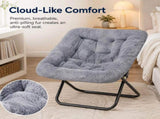 Comfy Chair for Adults, Soft Faux Fur Folding Lounge, Flexible Reading Chair for Teens, Large Size 56285127