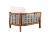 Outdoor Unique Tub Design Armchair Woven Rope, Patio Furniture Acacia Wood Chair, Deep Seating N780P245859G