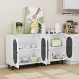 Modern Accent Sideboard Cabinet with Acrylic Doors, Freestanding Storage Cupboard Console Table for W578P186748