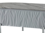 Yukino Gray High Gloss & Chrome Finish Coffee Table B2726P265754