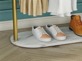 Clothing Rack, Golden Metal Freestanding Heavy Duty Clothes Rack with Marble Base, Multipurpose 06233615