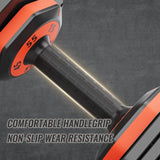 ZNTS 55LB 5 in 1 Single Adjustable Dumbbell Free Dumbbell Weight Adjust with Anti-Slip Metal Handle, 05224593