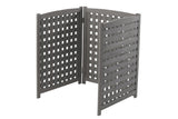 3-Panel Outdoor Air Conditioner Fence Screen, Outside Wood Privacy Fence, 32" W x 38" H W2640P290523