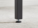 Bar Table Set with 2 Bar stools PU Soft seat with backrest, Grey, 43.31'' L x 15.75'' W x 35.43'' H. 50606660