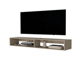 White Oak 2-Shelf Central Floating Media Rack B062P230641