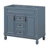 ZNTS 36'' Bathroom Vanity without Top Sink, Royal Blue Cabinet only, Modern Bathroom Storage Cabinet with WF305078AAC