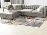Quarry 5x6.5' Abstract Area Rug, Gray & Orange Polypropylene B2719P245965