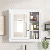 Bathroom Medicine Cabinet with Mirror, Wall Mounted Mirror Cabinet with Storage Organizer, Over the N710P209436K