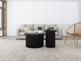 Coffee Table Set of 2 ,Round Coffee Table,Modern Side Tables Accent End Table for Living Room W688P248110