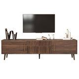 Mid Century TV Stand 2 Drawers, Media Console Table for TVs up to 80'', Entertainment Center 00458005