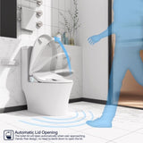Smart Bidet Toilet Seat with Side Knob Adjustable Heated Seat with Water Temperature and Pressure T3177P286031