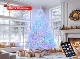 8 FT Pre-lit Artificial Christmas Tree, APP Controlled Xmas Tree Hinged Branches with 500 RGB Lights 10460984