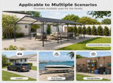 13*26.5 FT Carport, Heavy Duty Carport with Galvanized Steel Roof and Frame, Metal Carport Large W540P478289