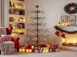 6ft Wrought Iron Christmas Tree, Metal Ornament Display Tree Stand for for Holiday Party Home Decor, 58428504