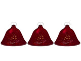 Musical Lighted Red Bells Christmas Decorations - 6.5" - Red - Set of 3 69135085