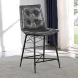 Grey Tufted Counter Height Stools B062P153526