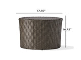 KINGSTOWN RD BARREL SIDE TABLE 52644.00GEY