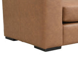 Stylish and Durable Brown Faux Leather Ottoman N769P426918D