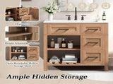 30 Inch Bathroom Vanity with SMC Sink, Ample Storage Space with 2 Drawers, Adjustable Shelves & Open N765P435262B