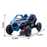 24V Two-seater Kids Ride On UTV w/Parents Control,20in seat width,400W Super high power,Four-wheel W1578P198432