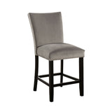 Attractive Set of 2pc Counter Height Chairs Dining Room Furniture Gray Flannelette Seat Nailhead B011P246278