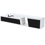 U-Can Modern, Minimalist Rectangle Extendable TV Stand, TV Cabinet with 2 Drawers and 1 Cabinet for WF311369AAK