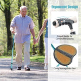 Folding Seat Cane 5-Level Height Adjust, LED Light, Anti-Slip Pads, Aluminum Alloy, Bonus 41483746