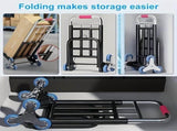 450LBS Capacity Heavy Duty Garden Folding Trolley with Step Crawler Wheels, Stair Climbing Dolly 70726129